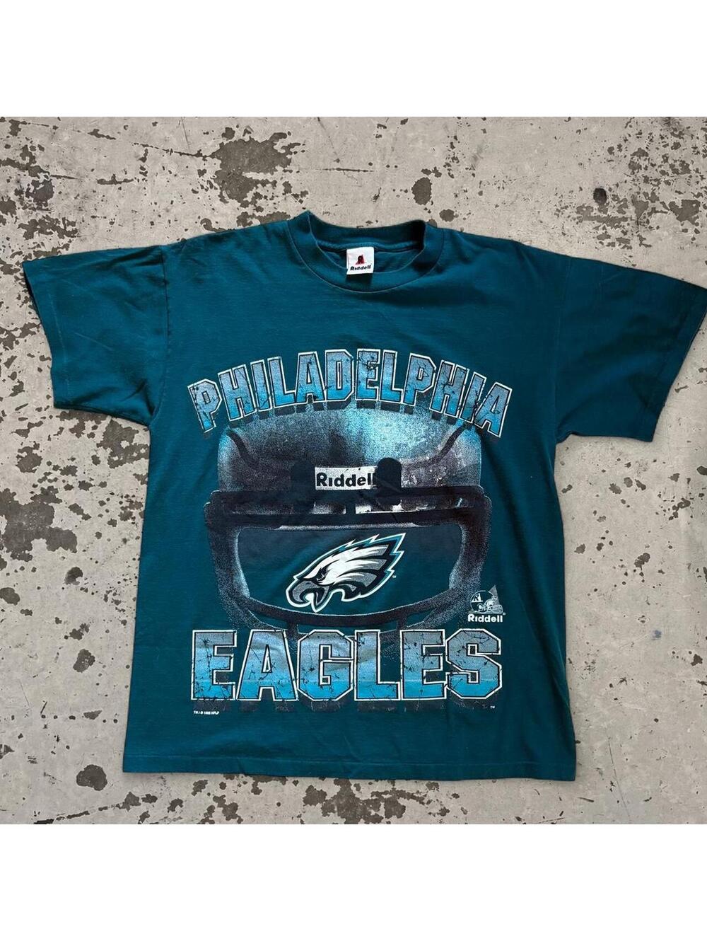 Mens VIntage 90s Philadelphia Eagles Riddell Tee Size L
